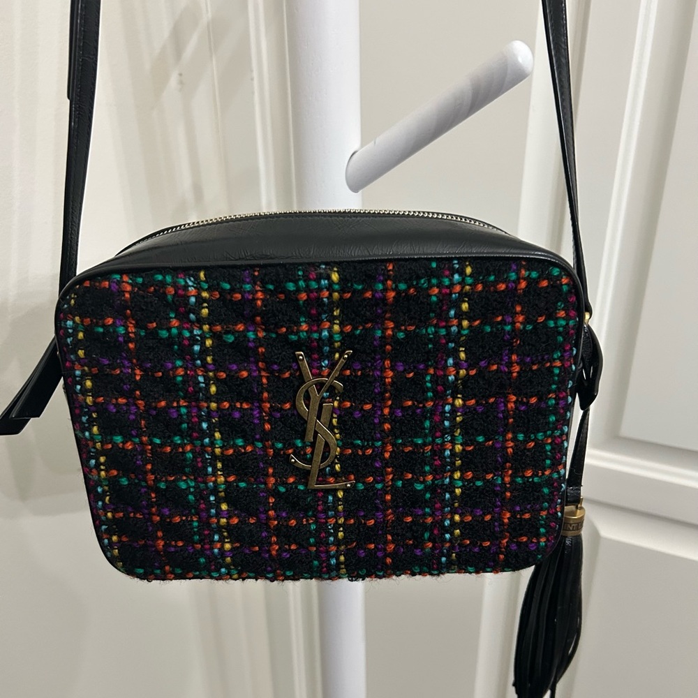 ISO: YSL Saint Laurent Lou camera bag black multi tweed/calfskin